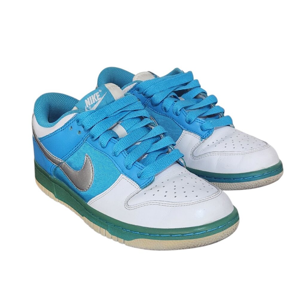 RARE Nike Dunk Low Vivid Blue 317813-103 Vintage Women's Sneakers Size 7.5